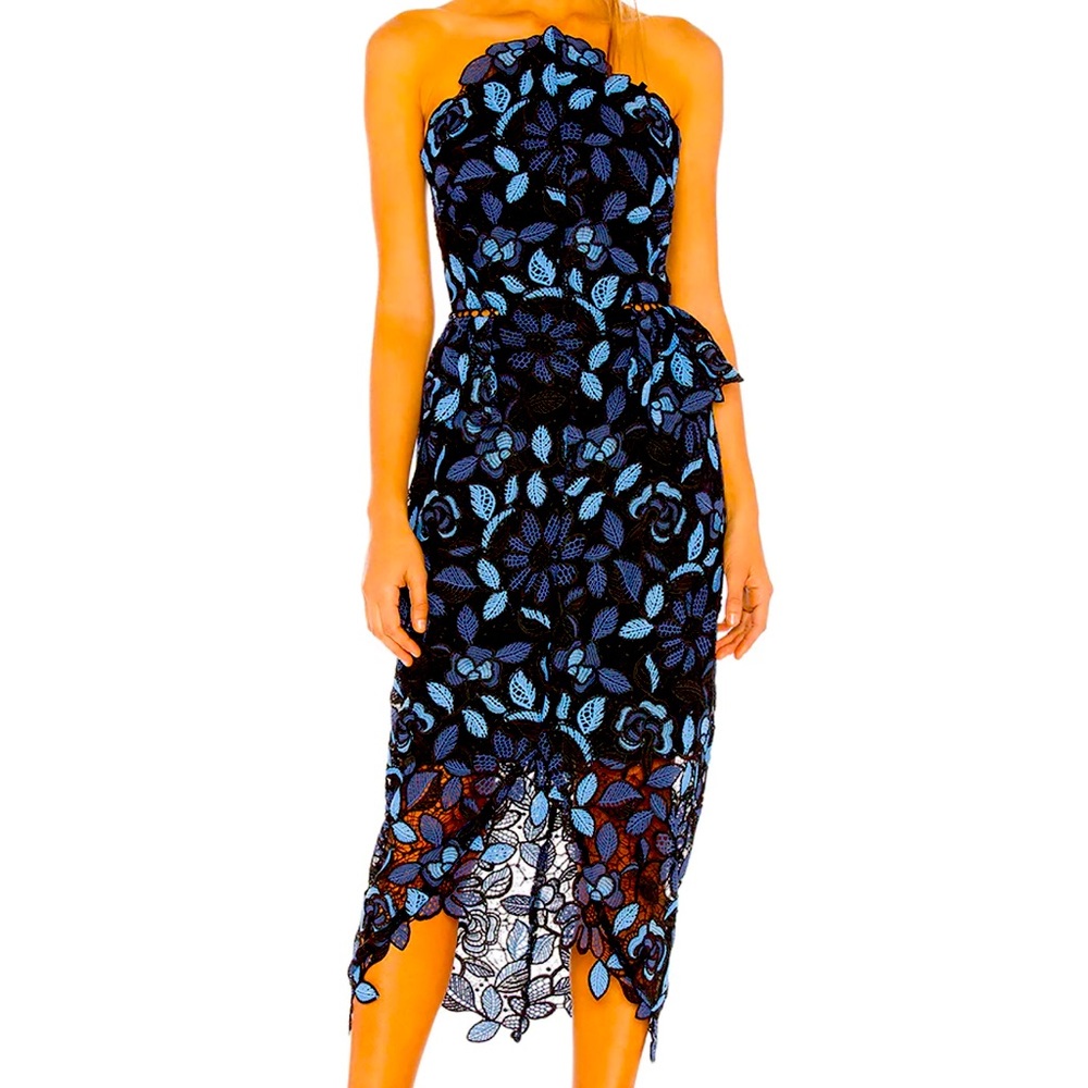 ELLIATT x  REVOLVE - Times Dress in Blue Multi Size Large